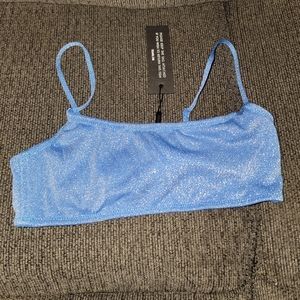 Blue sparkle bathing suit top